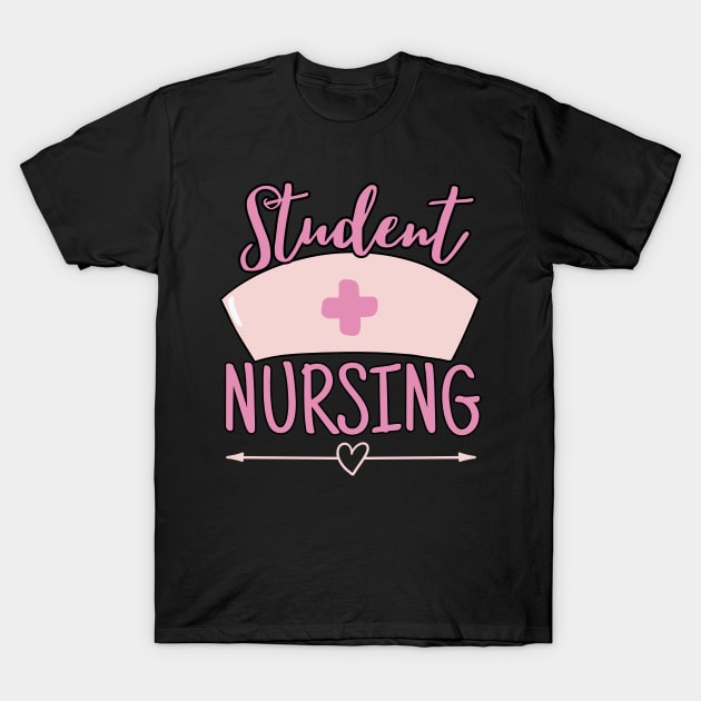 Pastel Nurse Students Nursing Pink T-Shirt by LenaArt